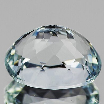 11x7.5 mm Oval 2.95cts AAA Fire Luster Natural Soft Blue Aquamarine [Flawless-VVS]