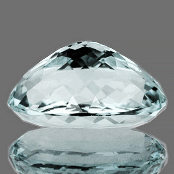 11x8 mm Oval 2.82cts AAA Fire Luster Natural Soft Blue Aquamarine [Flawless-VVS]