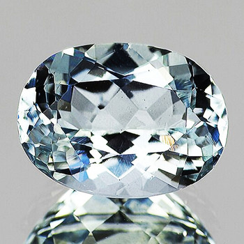 11x8 mm Oval 2.82cts AAA Fire Luster Natural Soft Blue Aquamarine [Flawless-VVS]