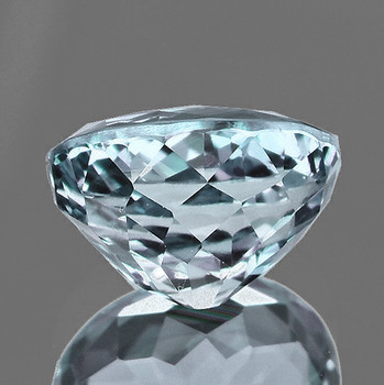 8x7.5 mm Oval 2.40cts AAA Fire Luster Natural Soft Blue Aquamarine [Flawless-VVS]