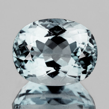 9.5x8 mm Oval 2.35cts AAA Fire Luster Natural Soft Blue Aquamarine [Flawless-VVS]