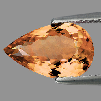 16x9 mm Pear {5.23cts} AAA Fire Luster Natural Intense Peach Morganite [Flawless-VVS]