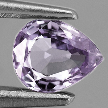 8x6 mm Pear 1.32ct AAA Fire Luster Natural White-Purple Sapphire [Flawless-VVS]