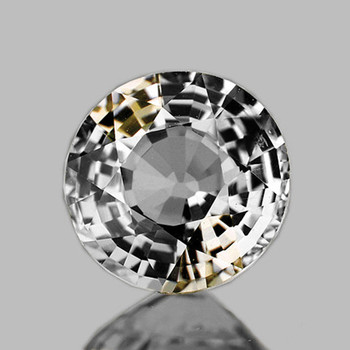 6.00 mm Round {1.08} Superb Luster Natural Yellow White Sapphire [Flawless-VVS]
