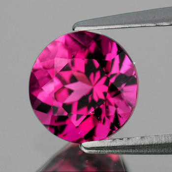 5.00 mm Round {0.50ct} Top Luster Natural Intense Pink Tourmaline [Flawless-VVS]