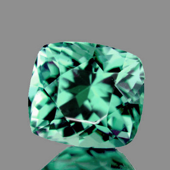 8x7 mm Cushion 2.30ct AAA Luster Natural Blue Green Apatite [Flawless-VVS]