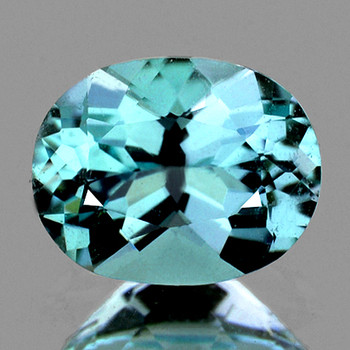 8.5x7 mm Oval {2.25ct} Superb Luster Natural Green Blue Apatite [Flawless-VVS]