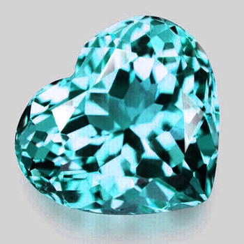 10x7.5 mm Heart 2.75ct AAA Brilliant Luster Natural Blue Apatite [Flawless-VVS]