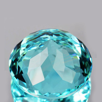 8.50 mm Round {2.65ct} AAA Luster Natural Blue Apatite [Flawless-VVS]