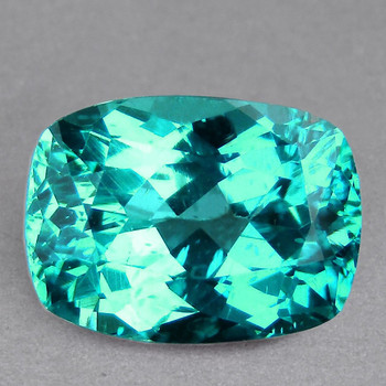 9x7 mm Cushion 2.70ct Superb Luster Natural Blue Green Apatite [Flawless-VVS]