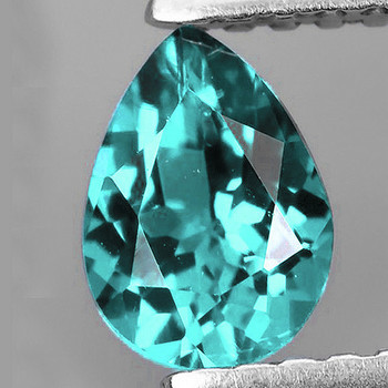 9x6 mm Pear 1.42ct Brilliant Luster Natural Green Blue Apatite [Flawless-VVS]