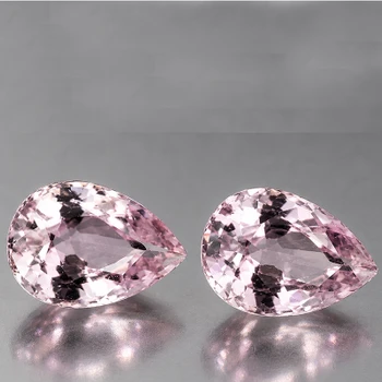 7x5 mm Pear 2pcs AAA Brilliant Luster Natural Pink White Sapphire [Flawless-VVS]