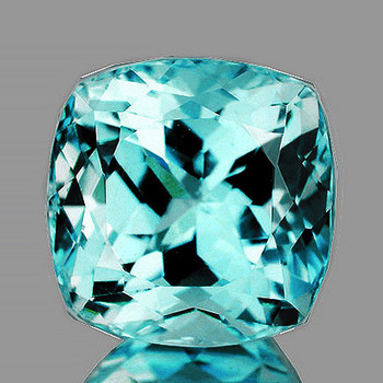 8.00 mm Cushion 2.65ct Superb Luster Natural Blue Apatite [Flawless-VVS]