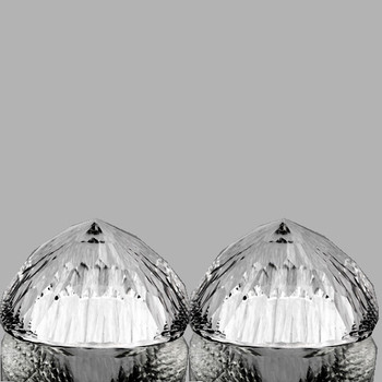 18.00 mm Cushion Concave 2pcs Top Luster Natural Colorless Quartz [Flawless-VVS]