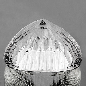 17.00 mm Cushion Concave {16.90cts} Top Luster Natural Colorless Quartz [Flawless-VVS]