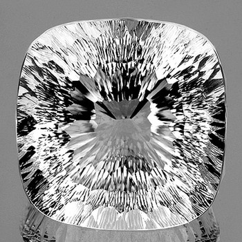 17.00 mm Cushion Concave {16.90cts} Top Luster Natural Colorless Quartz [Flawless-VVS]