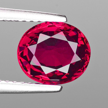 8.5x7.5 mm Oval {2.16ct} Top Color Natural Intense Pink Red Tourmaline [Flawless-VVS]
