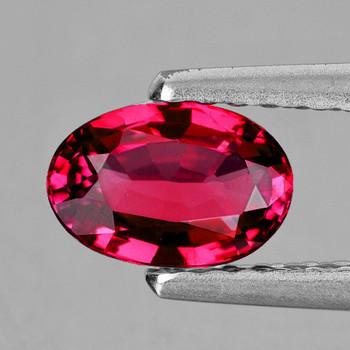 7x5 mm Oval 0.68ct Top Luster Natural Intense Red Pink Sapphire [Flawless-VVS]