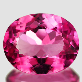 6.5x5.5 mm Oval 0.72ct Natural Brilliant Intense Pink Sapphire [Flawless-VVS]