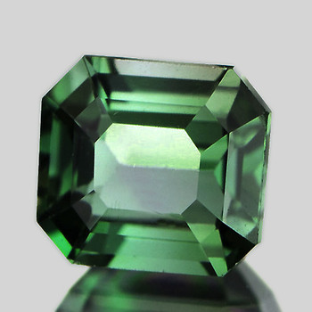 6.00 mm Octagon {1.15ct} Brilliant Natural Unheated Blue Green Sapphire [Flawless-VVS]-AAA Grade