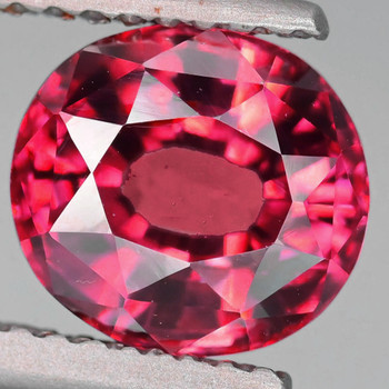 9x8 mm Oval {2.35ct} Sparkling Natural Intense Pink Red Tourmaline [Flawless-VVS]
