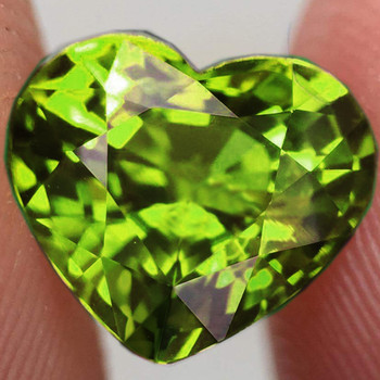 9x8 mm Heart {2.50ct} Outstanding Luster Natural Intense Green Tourmaline [Flawless-VVS]