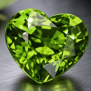 9x8 mm Heart {2.50ct} Outstanding Luster Natural Intense Green Tourmaline [Flawless-VVS]