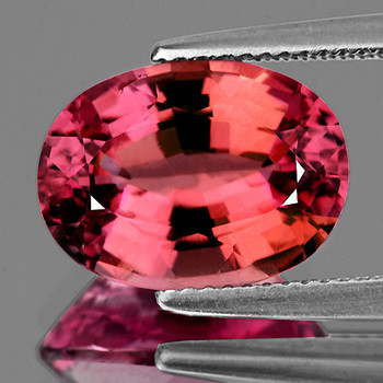 9.5x7 mm Oval {2.32ct} Sparkling Natural Intense Red Pink Tourmaline [Flawless-VVS]