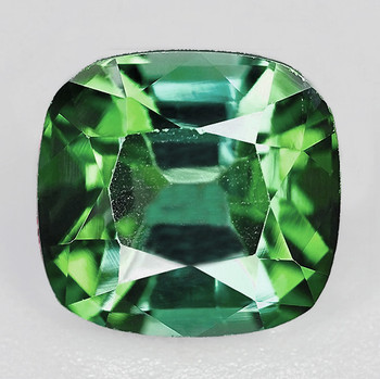 8.00 mm Cushion 2.40ct AAA Luster Natural Green Tourmaline [Flawless-VVS]