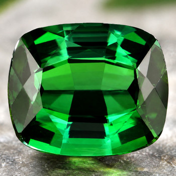8.5x7.5 mm Cushion 1.82ct AAA Luster Natural Intense Chrome Green Tourmaline [Flawless-VVS]