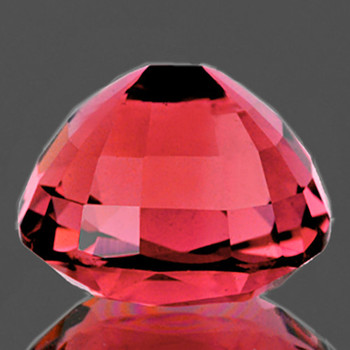 7.5x6.5 mm Cushion 2.15ct Sparkling Natural Intense Orange Pink Tourmaline [Flawless-VVS]