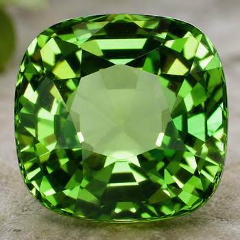 8.30 mm Cushion 2.32ct AAA Luster Natural Bi-Color Green Tourmaline [Flawless-VVS]