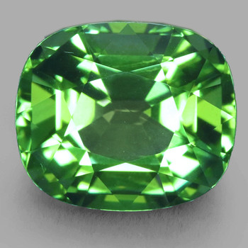 8x7 mm Cushion 1.92ct AAA Luster Natural Bi-Color Green Tourmaline [Flawless-VVS]