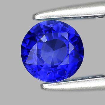 4.00 mm Round {0.40ct} Fire Luster Natural Intense Blue Sapphire [VVS]