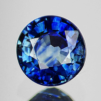 4.00 mm Round {0.32ct} Fire Luster Natural Intense Blue Sapphire [Flawless-VVS]