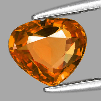 6.5x5.5 mm Heart 1.05ct Superb AAA Luster Natural Intense Yellow Orange Sapphire [Flawless-VVS]