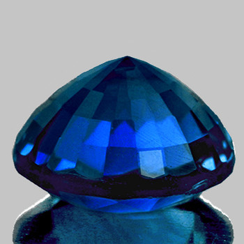 5.00 mm Round 0.62ct Brilliant Natural Intense Blue Sapphire [Flawless-VVS]