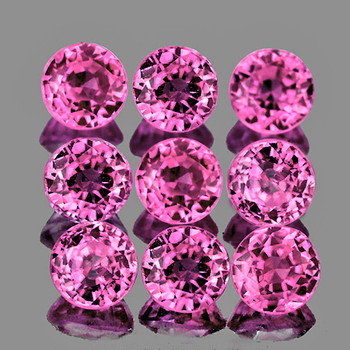 2.80 mm Round 9 pieces Brilliant Luster Natural Pink Sapphire [Flawless-VVS]