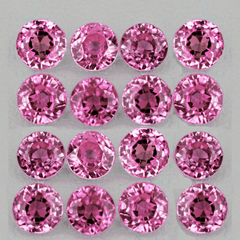 2.30 mm Round 16 pieces Brilliant Luster Natural Pink Sapphire [Flawless-VVS]