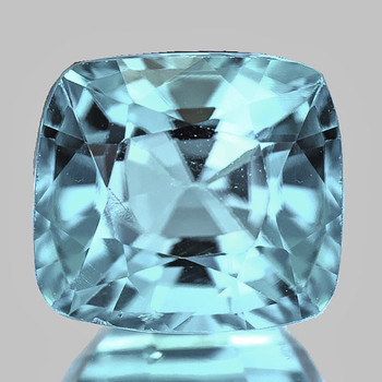 9.5x8.5 mm Cushion {3.86ct} AAA Luster Natural Blue Aquamarine [VVS]