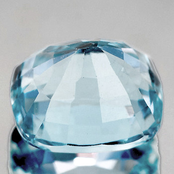 9.50 mm Cushion {3.10ct} AAA Luster Natural Blue Aquamarine [VVS]
