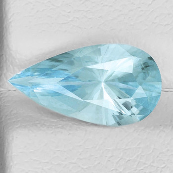 10x5.5 mm Pear {1.16ct} AAA Luster Natural Top Blue Aquamarine [Flawless-VVS]