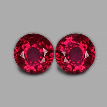 2.80 mm Round Step 2 pcs Top Luster Natural Burma Intense Pink Red Ruby [VVS]