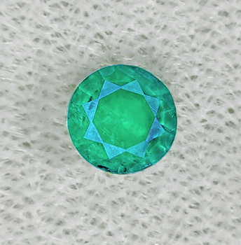 6.00 mm Round {0.80ct} Lustrous Zambian Natural Blue Green Emerald [VS]