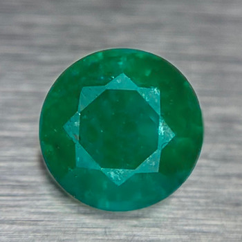 6.00 mm Round 0.76ct Natural Brilliant Zambian Green Emerald [SI]