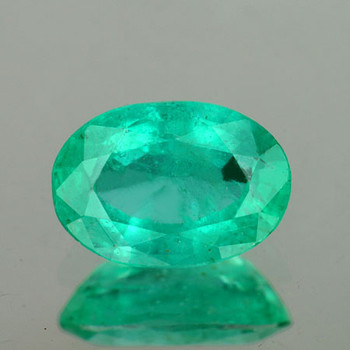 7x5 mm Oval {0.88ct} Lustrous Natural Brilliant Blue Green Emerald [VS]