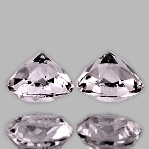 6.70 mm Round 2 pcs Natural Brilliant Soft Pink Morganite [Flawless-VVS]