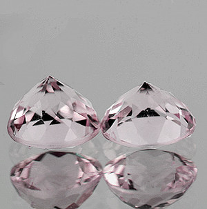 6.00 mm Round 2 pcs Natural Brilliant Soft Pink Morganite [Flawless-VVS]