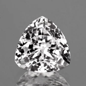 7.00 mm Trillion 1.15ct Brilliant Luster Natural White Beryl 'Goshenite' [Flawless-VVS]
