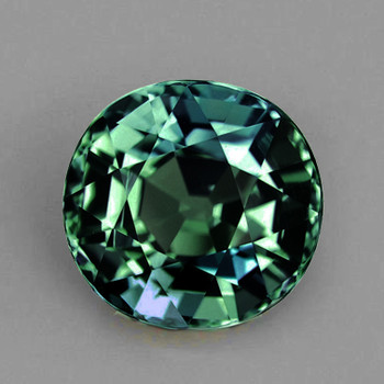 4.50 mm Round {0.55ct} Sparkling Natural Intense Blue Green Sapphire [Flawless-VVS]